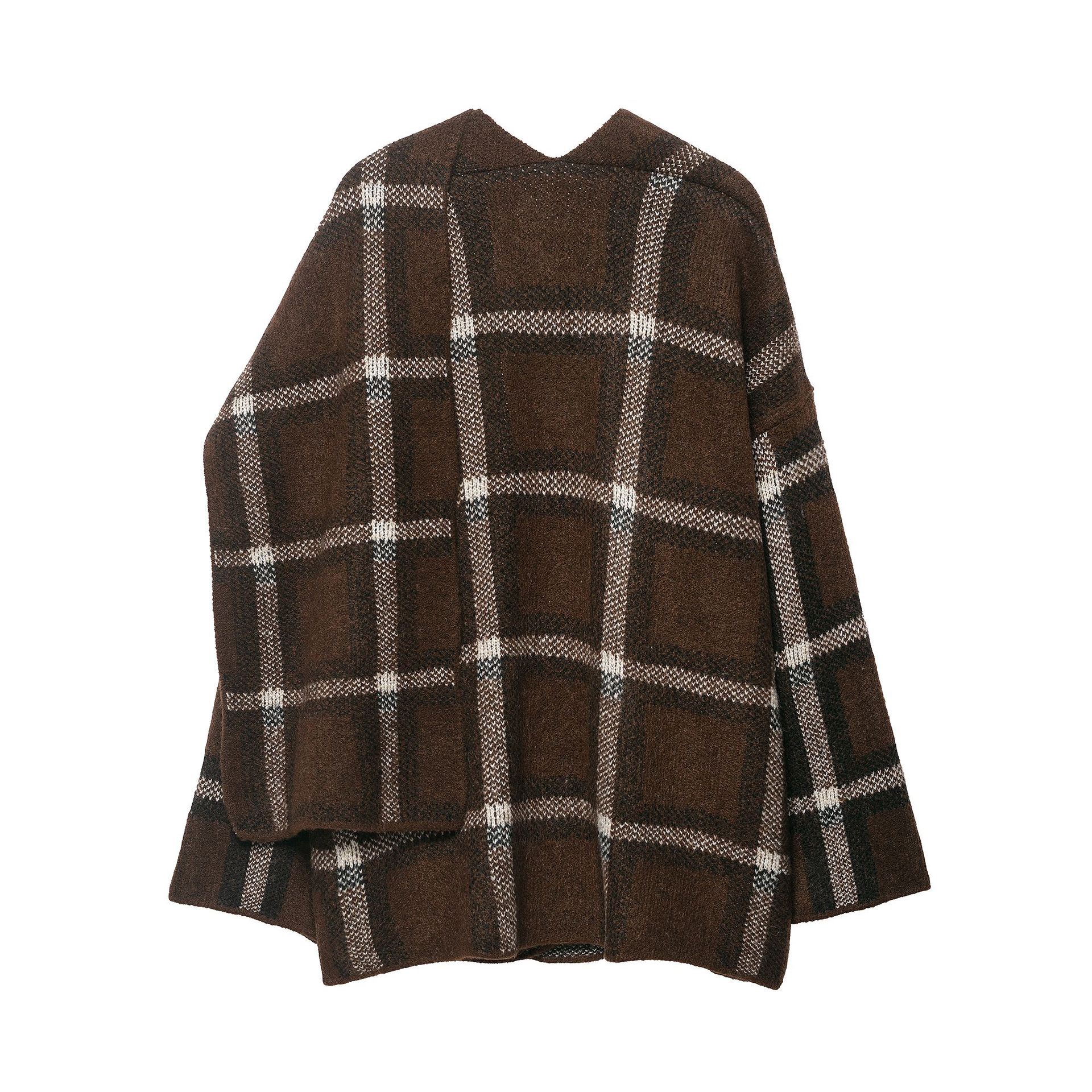 Kall Shopping Kall Shopping Plaid Knit Open Cardigan