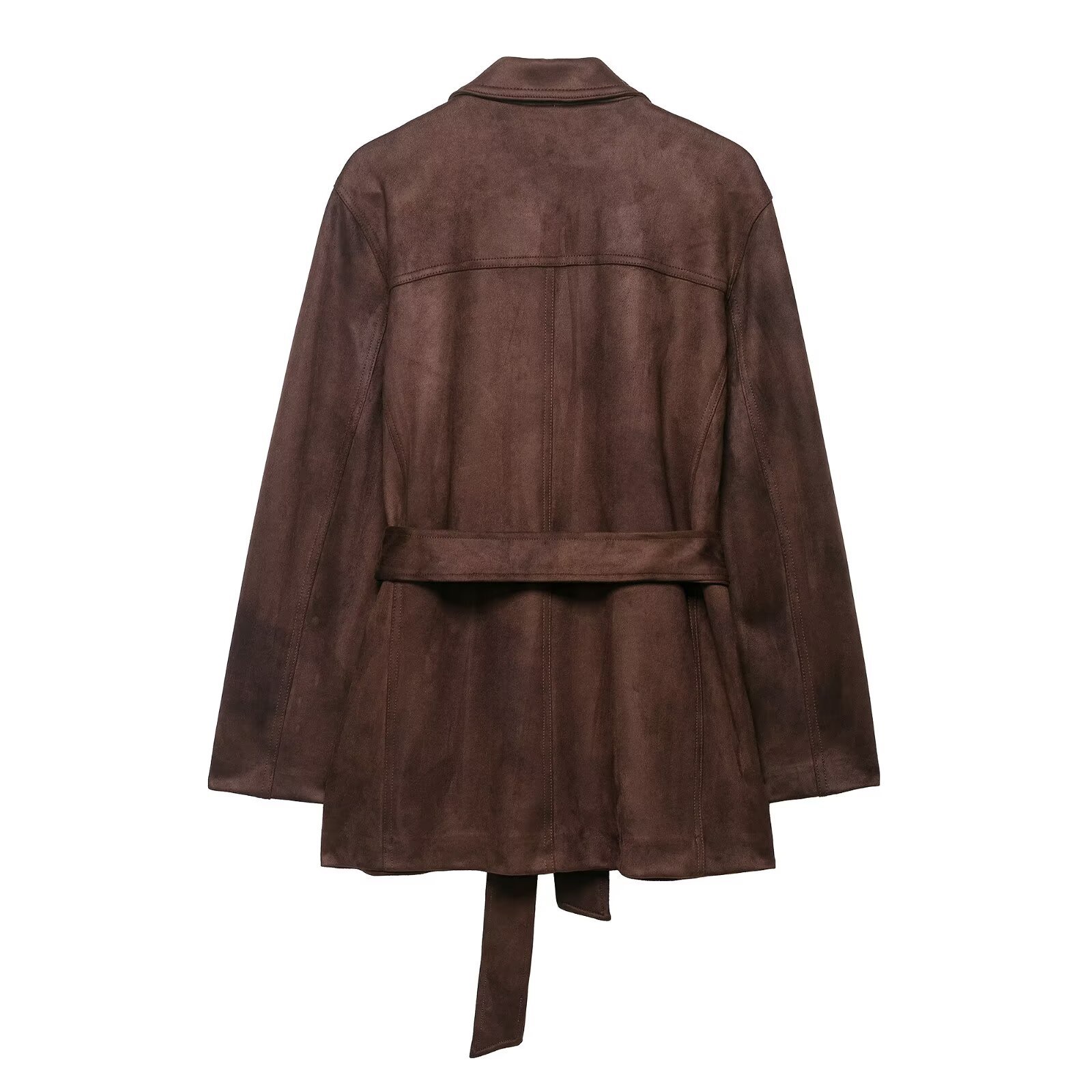 Kall Shopping Kall Shopping Suede Belted Utility Jacket
