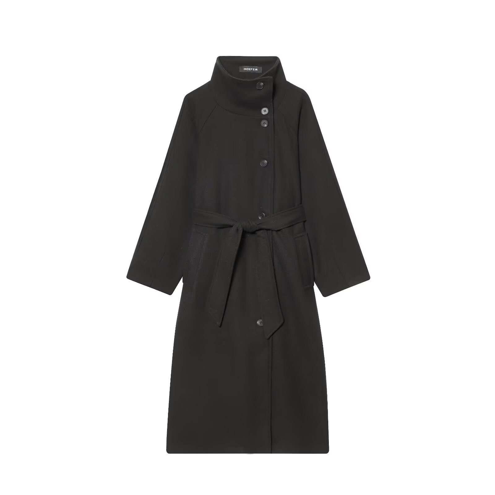 Kall Shopping Kall Shopping Classic Belted Wool Blend Coat